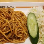 Komeda Coffee Ten Mitaka Kamitsuzumi Ten - ミートソーススパゲティー。見た目より量がある。パスタは柔らか目だけど濃厚な味わいで十分な味わい♪