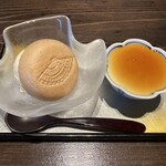 鮎の庄 - 豆乳プリン、バニラアイス