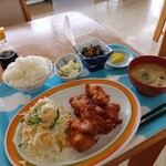 恵の駅 - からあげ定食600円