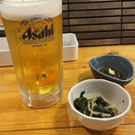 Umi e Kita Sanjo Ten - 生ビール大(生ビールの飲み放題が2時間で649円)