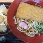 得得 - きつねうどん（３玉）＆ とり唐天４個