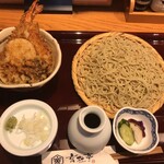 玄杜亭 - 天丼とそばのセット ￥1,650