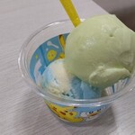 サーティワンアイスクリーム - スモールダブル_マスクメロン＆ソーダフロート ラムネ入りクリームソーダ味