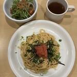 Liebe - 近海産たらこと明太子のクリームパスタ(スープ・サラダ付き)