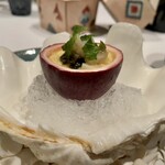 Hoshinoya Okinawa Dining - シャコガイとパッションフルーツのカッペリーニ