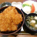 Tonkatsu Masa Chan Botanyama Ten - 並かつ丼、サラダセット