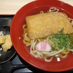 得得 - きつねうどん（３玉）＆ とり唐天２個