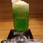 Shokudonka Hatchi - ランチ　メロンソーダフロート　500円