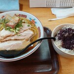 Chuka Soba Genzou - 和風醤油中華そばチャーシュー2枚増しランチタイムごはん無料ふりかけゆかりとのりたま