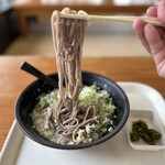 Kiccho Udon Otsuka Ten - 冷えた蕎麦はやや硬めですが、出汁にしっかり絡んでくれます。