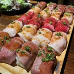 Zenseki Private rooms Izakaya Niku Zushi All you can eat Niku Yaro Shinjuku Hon Ten - 