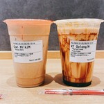 Gong cha Nikkekorutonpuraza Ten - チャイミルクティー&黒糖烏龍ミルクティー