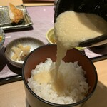 とんかつ双葉 - 白米にとろろ