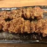 大衆居酒屋 とりいちず - 秘伝かわ串 ¥77円 × 2本