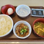 Sukiya Kochi Honmachi Ten - 牛たまかけ定食ごはんミニ　360円