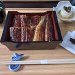 土鍋ごはんとうなぎ　鰻福 - うな重特上。皮はパリパリで最高でした。