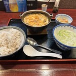 つゆ下 梅の花 - 【2023.10.06(金)】牛たんタゲ風定食（押し麦ごはんのおかわり無料）800円