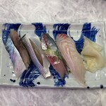 Sushi Dokoro Fukuichi - ⒊〆さば ⒋小肌 ⒌あじ ⒍真鯛