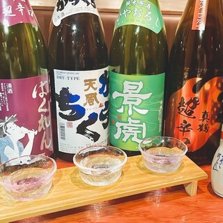 和美味的料理一起品嘗種類豐富的日本酒!還有稀有的日本酒!