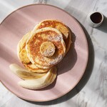 Ricotta Pancakes with Fresh Banana Honeycomb Butter