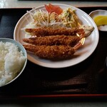 ごはん屋 入江のてんてん - エビフライ定食880円