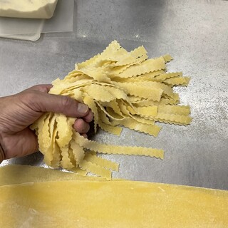 Homemade pasta with the unique texture of fresh pasta