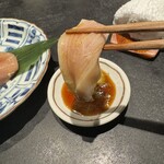 Sumibi Yakitori Ikoka Nishitenma - とりわさ。ワサビ醤油で。