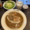 CoCo Ichiban Ya Misutamakkusu Shinnarashino Ten - ホロ肉ドカンと豪快カレー　肉塊LEVEL1（ビーフソース、ライス200g、４辛）、サラダ・ドリンクセット（ヤサイサラダ、ラッシー）