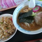 Manraiken - 塩ラーメン大盛り・チャーハンセット