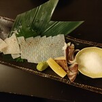 Seafood Washoku to Nihonshu Mosse - ヤリイカの炙り