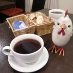 Cafe Brasserie Porte Bonheur - 珈琲☆コッコちゃんもおつかれさま♪