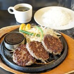 Niku no Hasegawa Hikone Ten - はせ川ハンバーグ 255g 1,199円 , ライスセット 319円