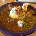 THE SPICE Co. - ４種あいがけカレー(定番チキンカレー 軟骨キーマカレー 鱈のフィッシュカレー グリーンカレー)