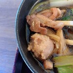 Musou An - 鴨汁に入っていた鴨肉と鶏つくね