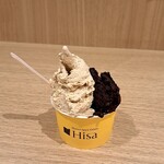 湘南スパイスジェラート ヒサ - 山椒チョコソルベ＆チャイティー