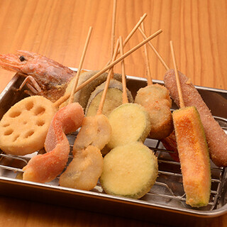 Based on the authentic Kansai flavor! Enjoy the ``kushikatsu'' that has been researched extensively.