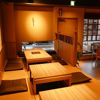 ◆All seats in the relaxing tatami room are sunken kotatsu seats♪