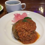 Niku to Wine bonanza - 特製ハンバーグ　TOMATOマスタードソース