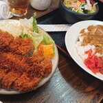 Housei An - 豚カツ単品とカレーライスとざる蕎麦のセット