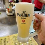 大丸堂 - 生ビール 中¥550。キンキンに冷えてます。