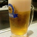 ぼんち - 生ビール（中）　380円　一番絞りはグー♪