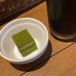 ステーキハウスグラツィエ - セットの抹茶ケーキ