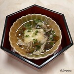 Ishidoriya Kaishoku Shinkameya - 滑子､占地茸､榎茸の下には胡麻豆富の揚げだし