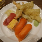 Toyako Manseikaku Hotel Lakeside Terrace - 夕食：お寿司＆天ぷら(2023年12月)