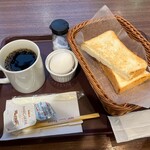 Yamazaki Plaza Ichikawa - モーニングコーヒー+トースト(ゆで卵付き)  計300円