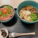 Udonba Shin - 但馬牛ローストビーフ丼とぶっかけ肉うどん