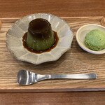 清水一芳園カフェ - 自家製抹茶プリン＆アイス