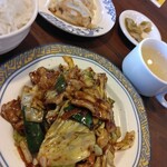 Bamiyan Itabashi Sosei Ten - ホイコーロー定食＋餃子3ヶ