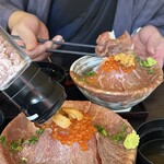 吉祥寺 肉ドレス海鮮丼 - 