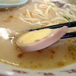 Ajisen Ramen Kumamotoshiminamiku Chikami Ten - ゆで玉子1/2と思ったら